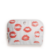 BOLSA DE MAQUILLAJE 1.ª EDICIÓN BOLSA DE MAQUILLAJE DE LONA CON ESTAMPADO DE LABIOS
