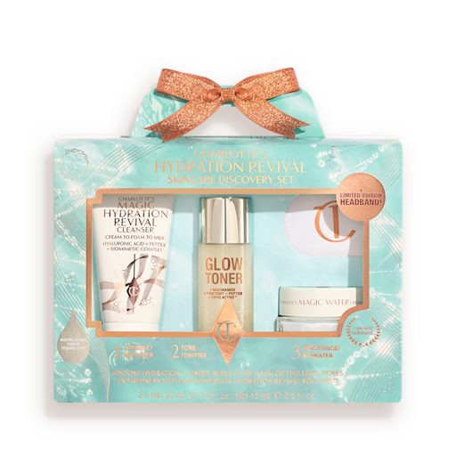 KIT DE DESCUBRIMIENTO DE CUIDADO DE LA PIEL «HYDRATION REVIVAL» DE CHARLOTTE – KIT DE VIAJE
