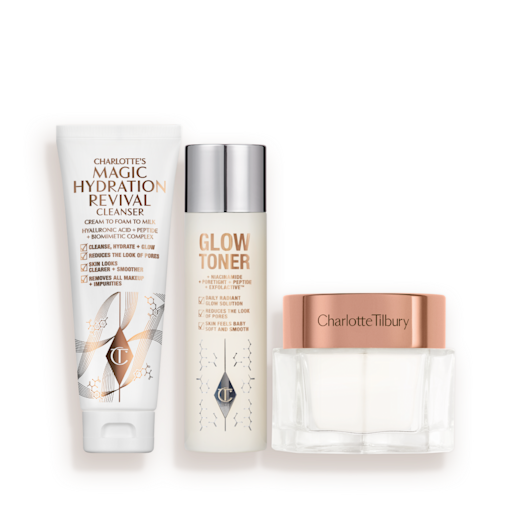 SET DE CUIDADO DE LA PIEL «MAGIC CLEANSE, TONE & GLOW» DE CHARLOTTE