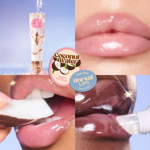UNREAL LIPS ACEITE NÉCTAR DE BRILLO SALUDABLE AGUA DE COCO JUICYLICIOUS