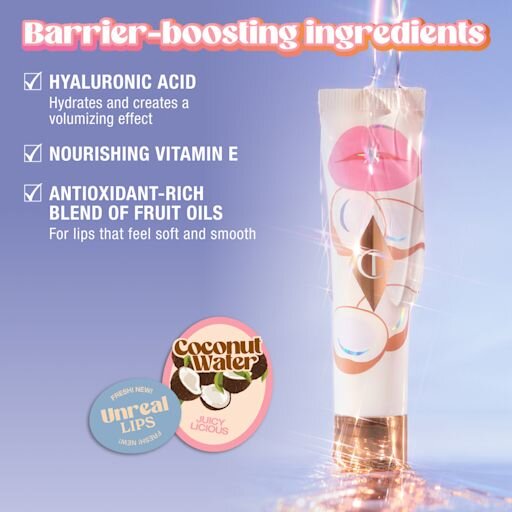 UNREAL LIPS ACEITE NÉCTAR DE BRILLO SALUDABLE AGUA DE COCO JUICYLICIOUS