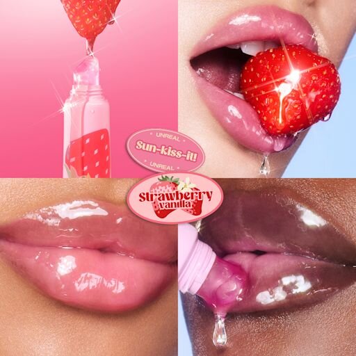 UNREAL LIPS HEALTHY GLOW NECTAR OIL JUICYLICIOUS FRESA Y VAINILLA